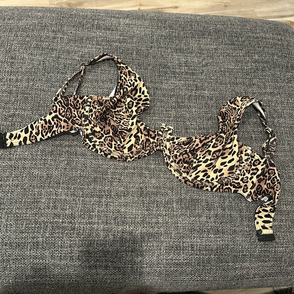 ASOS Brown and Black Leopard Print Bikini. 36I & 14 Bottom